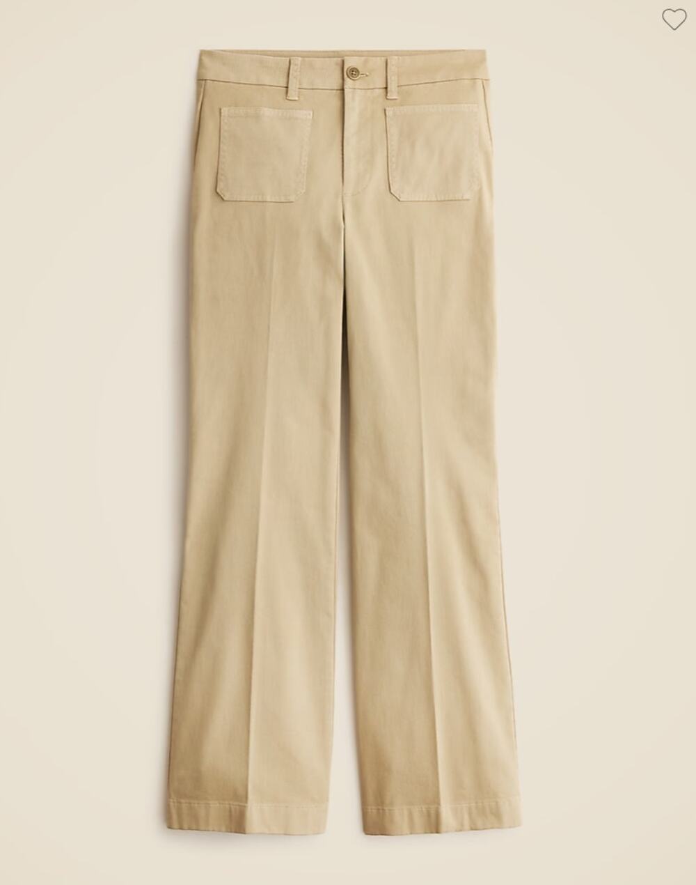 J.Crew Charley Kickout Cropped Pant in Chino Beige Buckthorn Size 29 NWT $118